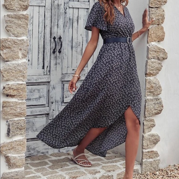 Boho floral tulip hem maxi dress - Picture 6 of 8